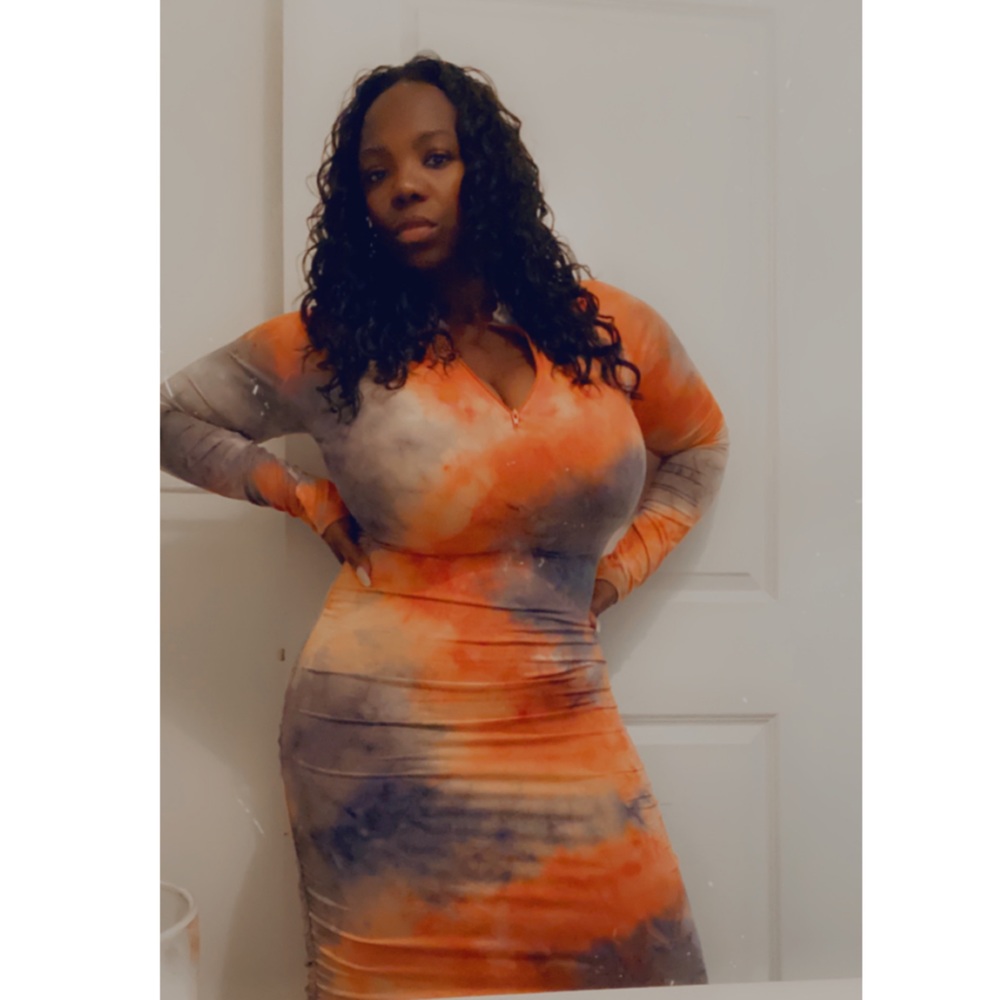 Long sleeve tye dye maxi